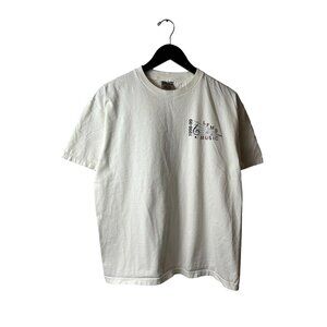 1989 90 Vintage LFMS Music T Shirt Adult White Large L Notes Graphic Tee Solid